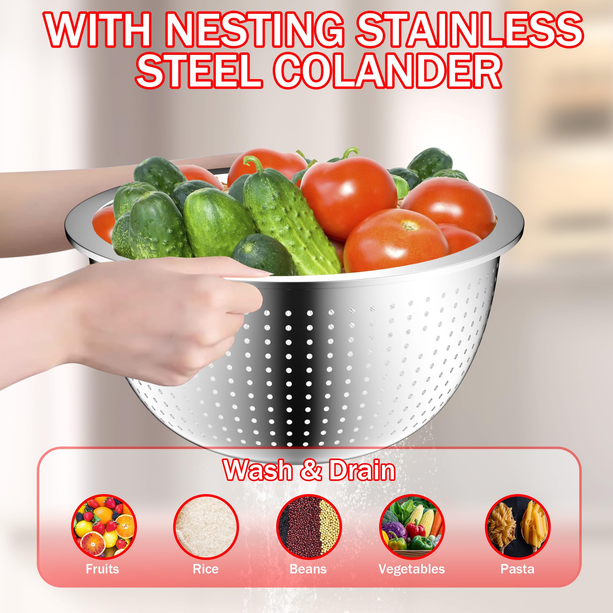DUTZUN bowls with full brushed interior provide secure grip during kneading.