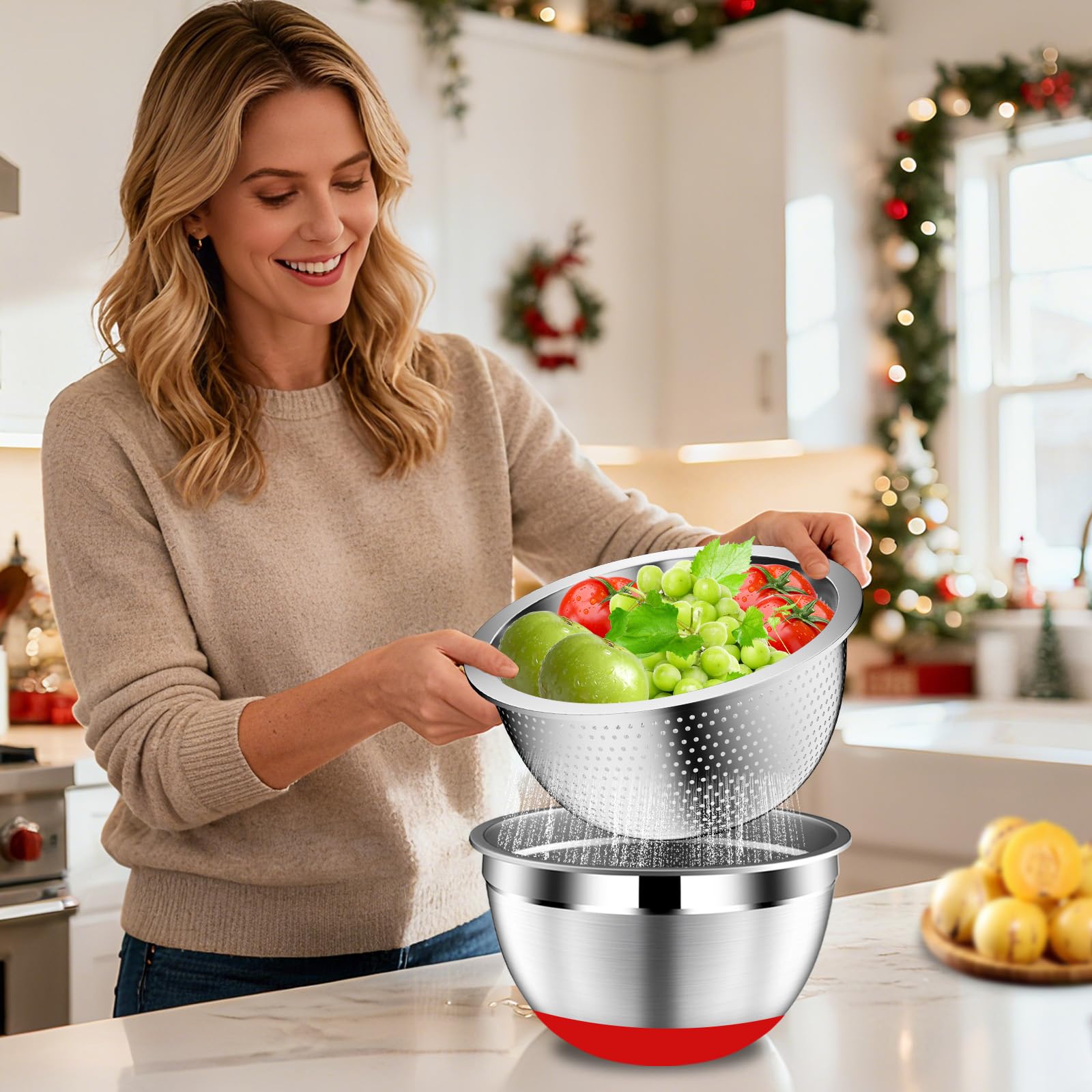 DUTZUN bowls with non-slip bottoms stay steady during mixing