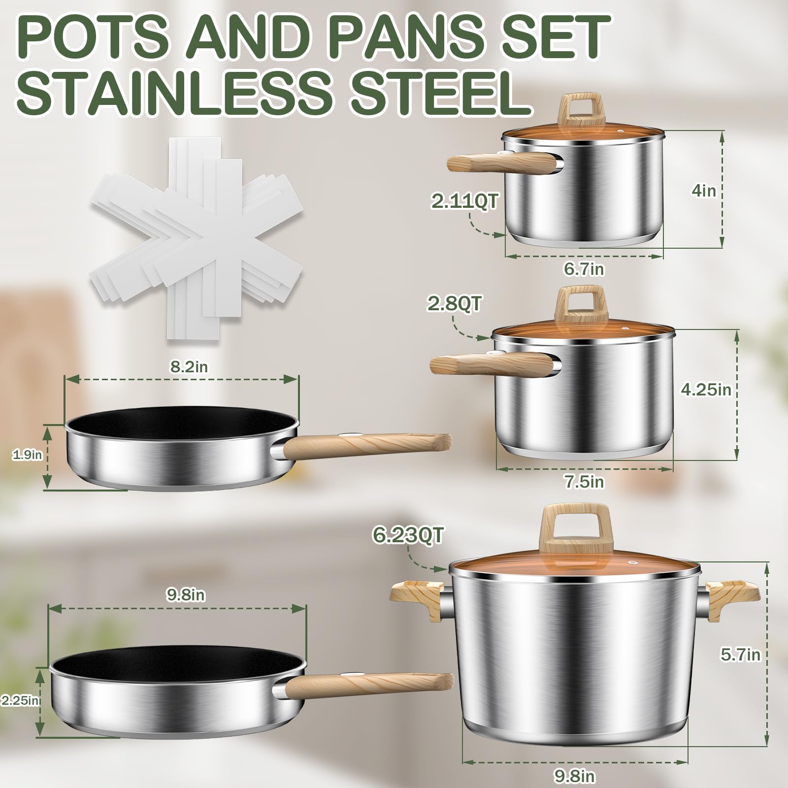 DUTZUN 2.1 qt saucepan with glass lid for small-batch cooking and sauces