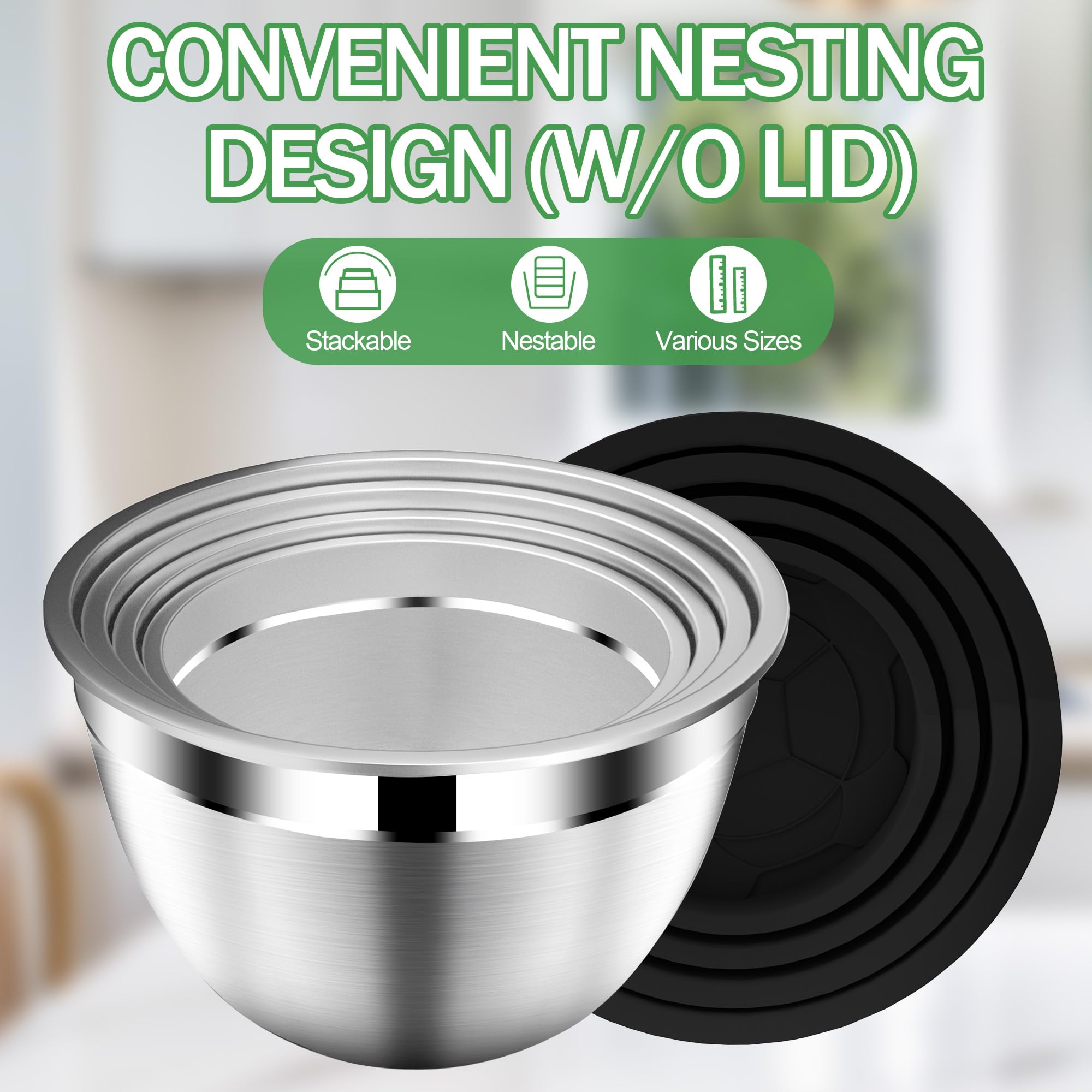 DUTZUN bowls with brushed interior offer secure grip and control.
