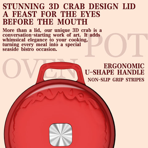 Dutzun crab lid close-up shows distinctive design.