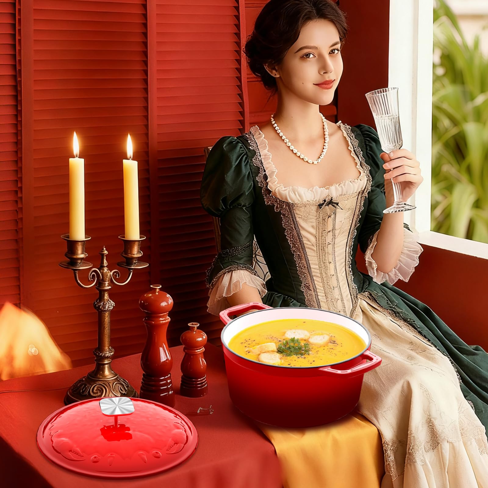 Dutzun smooth enamel glaze cleans easily and resists sticking.