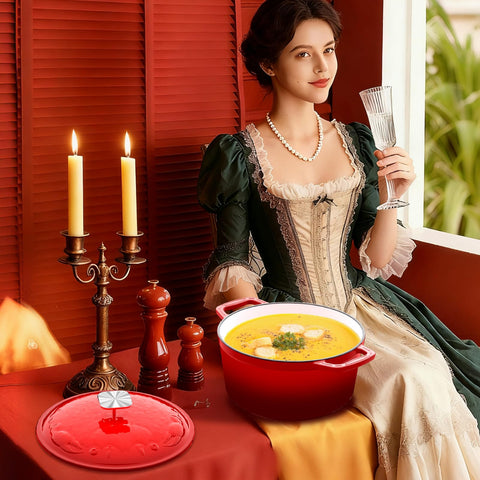 Dutzun smooth enamel glaze cleans easily and resists sticking.