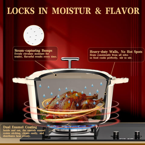 DUTZUN smooth enamel finish makes cleaning quick and simple.