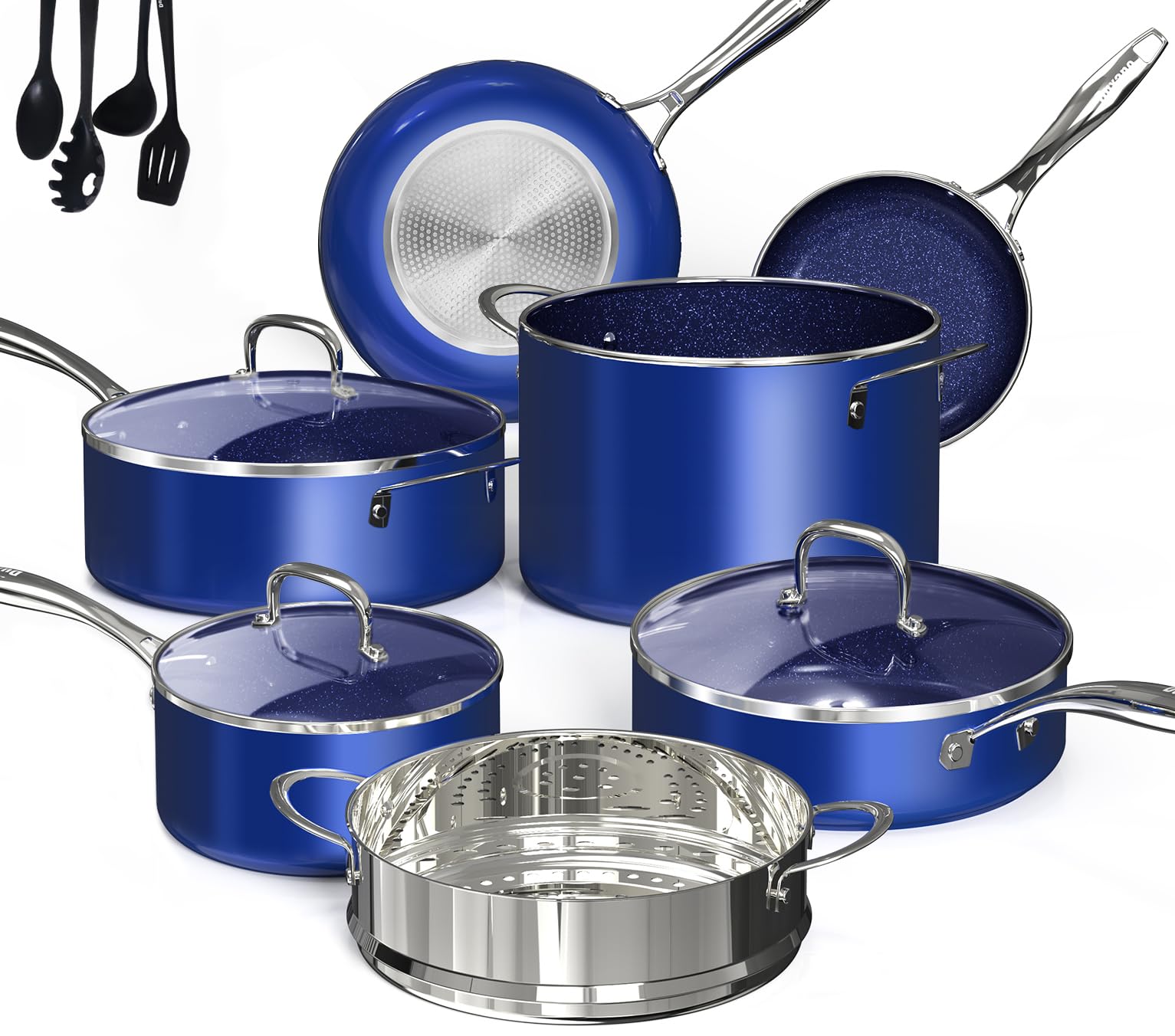DUXANO Deluxe 8in frying pan shows compact size for quick weeknight meals.
