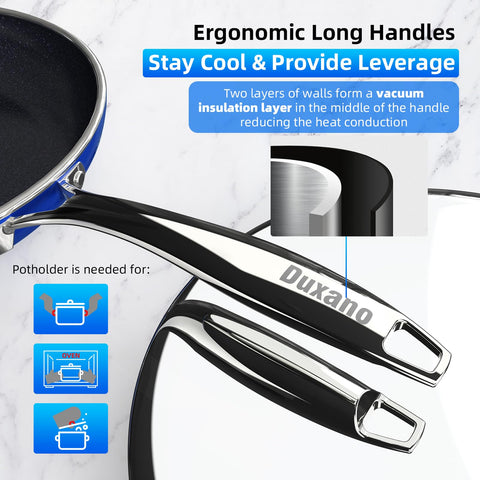 DUXANO Deluxe silicone ladle highlights heat-resistant serving and safe handling.