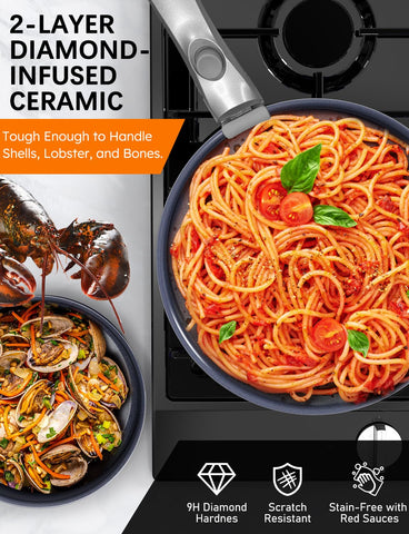 DUXANO PFAS-free cookware ensures smokeless, odor-free cooking for families.