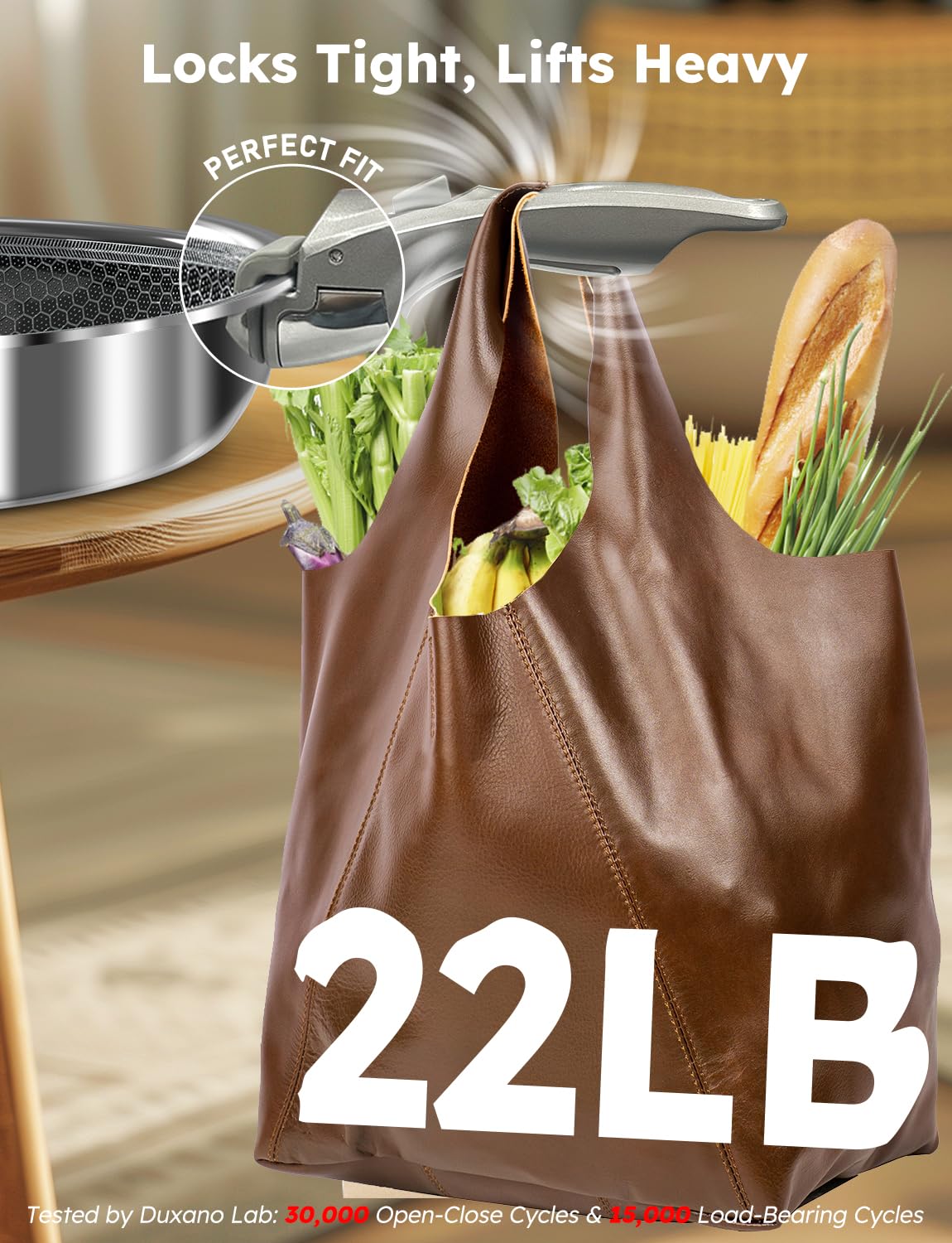 DUXANO space-saving stackable design helps compact storage in small kitchens.