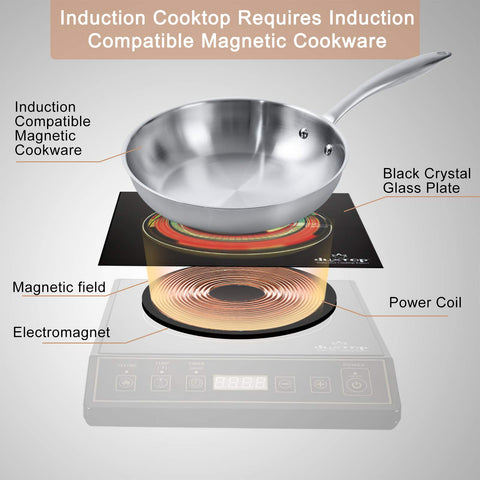 Duxtop auto-pan detection ensures safe operation with compatible pans.