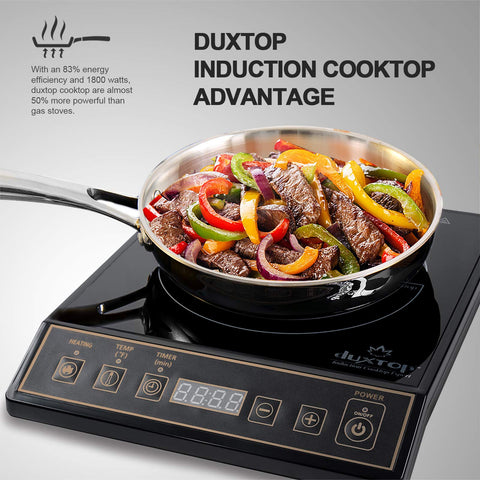 Duxtop requires magnetic cookware with at least 5 inches diameter.