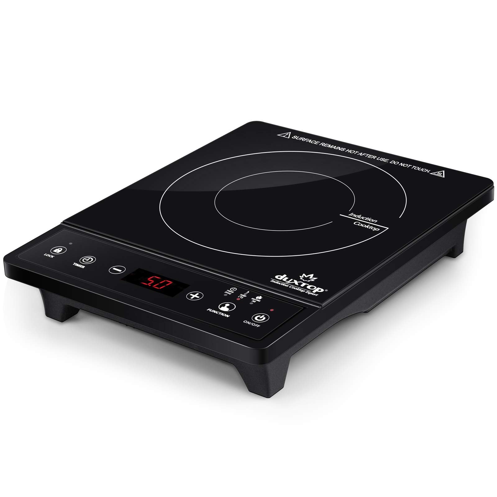 Duxtop 8500ST E210C2 compact induction burner on countertop for quick meals.