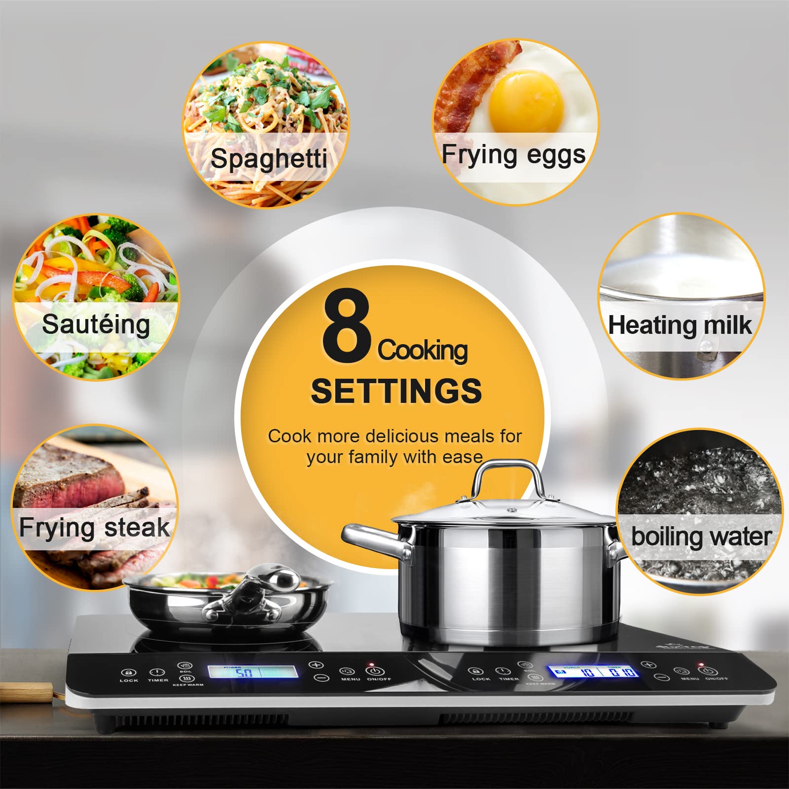 Duxtop portable design suited for home and outdoors.