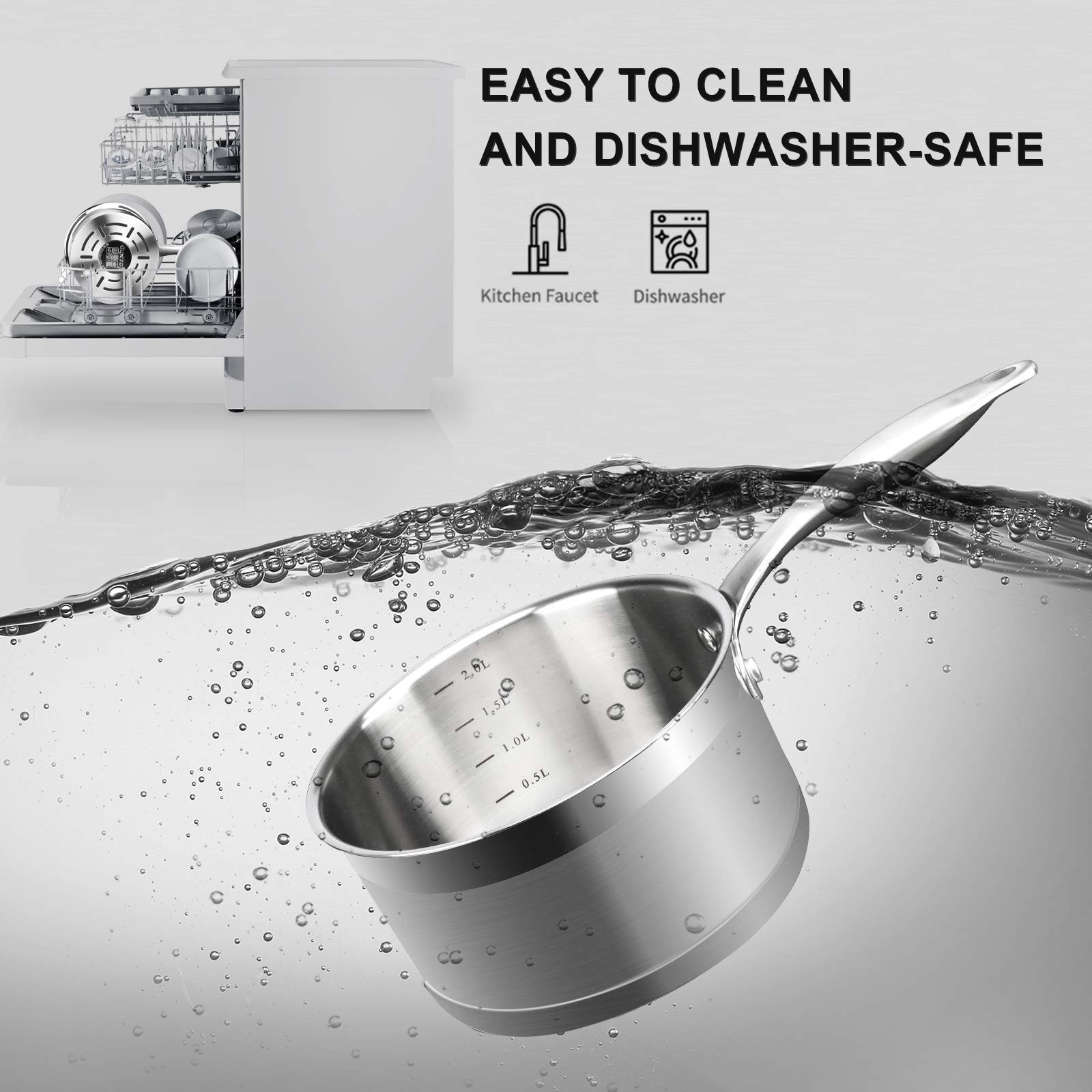 Duxtop oven-safe design withstands high temperatures for finishing dishes.