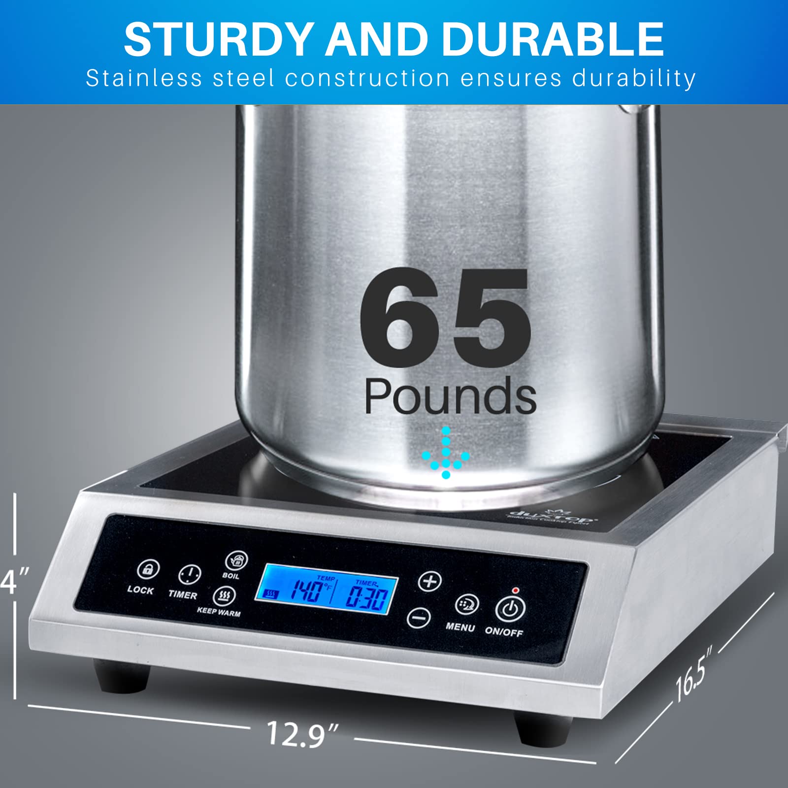 Duxtop P961LS compact design fits small kitchens and dorms