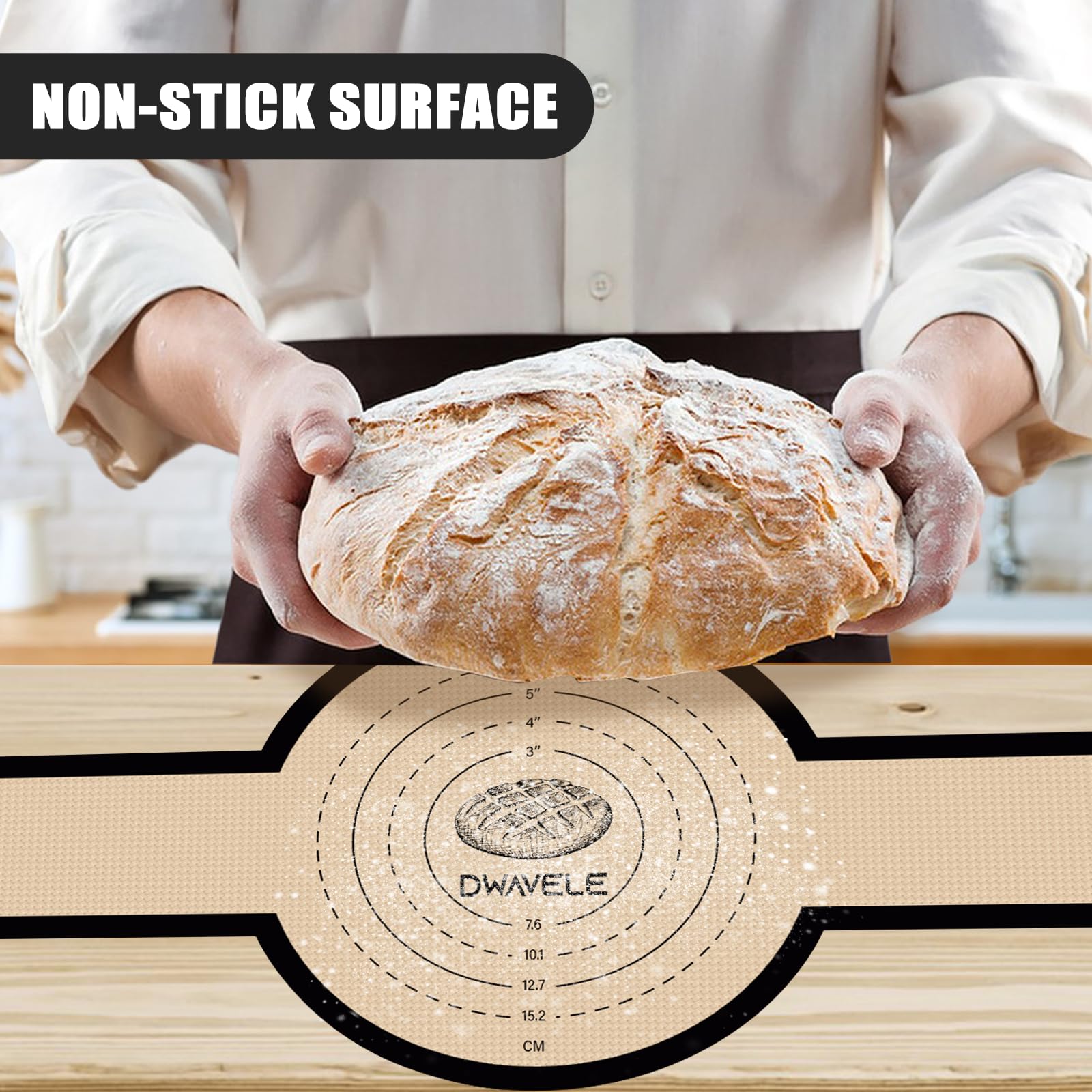 Dwavele bread sling with long handle enabling safe transfer from oven