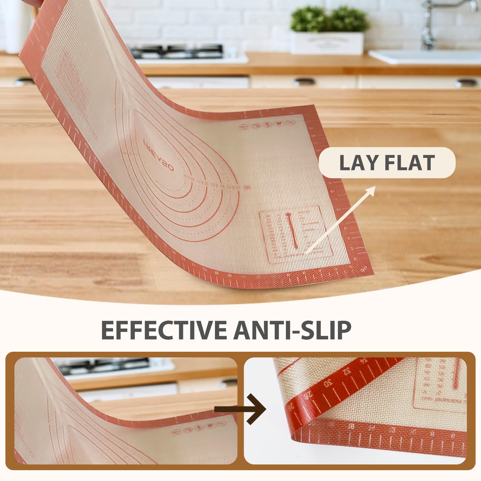 Dwavele Pastry Mat 28x20 inches doubles as a sturdy table protector.