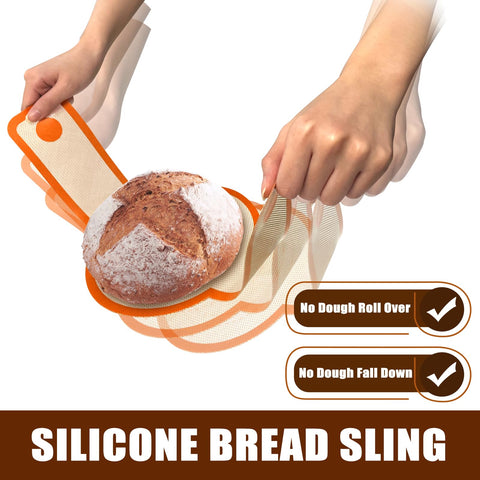 Dwavele bread sling shown as dishwasher-safe for quick cleanup.