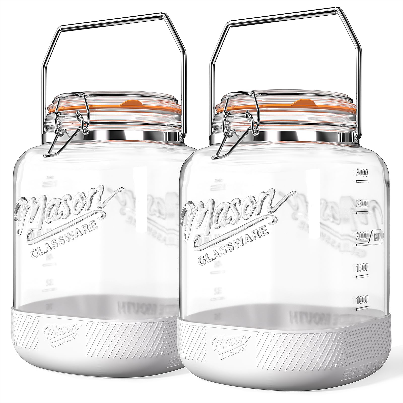 Dwbligt 1 gallon glass jar with airtight lid keeps pantry staples fresh.