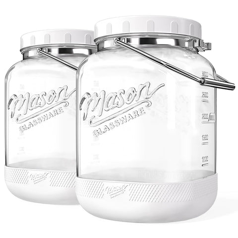 Dwbligt 1-gallon square wide-mouth jar for easy bulk storage.