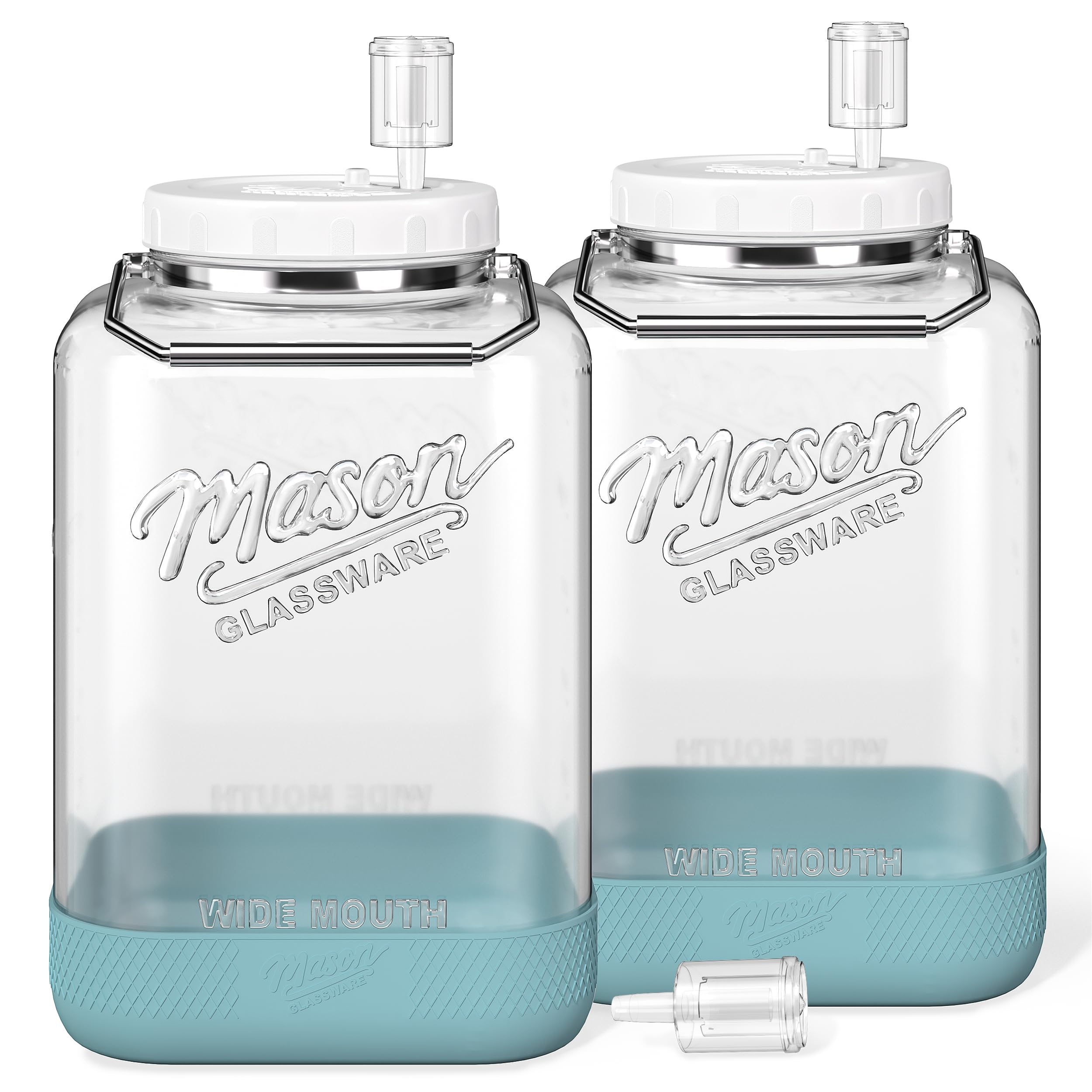 Dwbligt 2-gallon fermentation jar with airlock for bulk fermentation and starter kits.