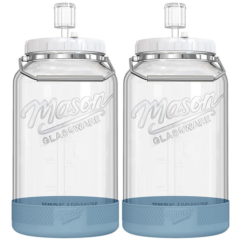Dwbligt 2-pack fermentation jars with wide mouth for easy loading and cleaning.