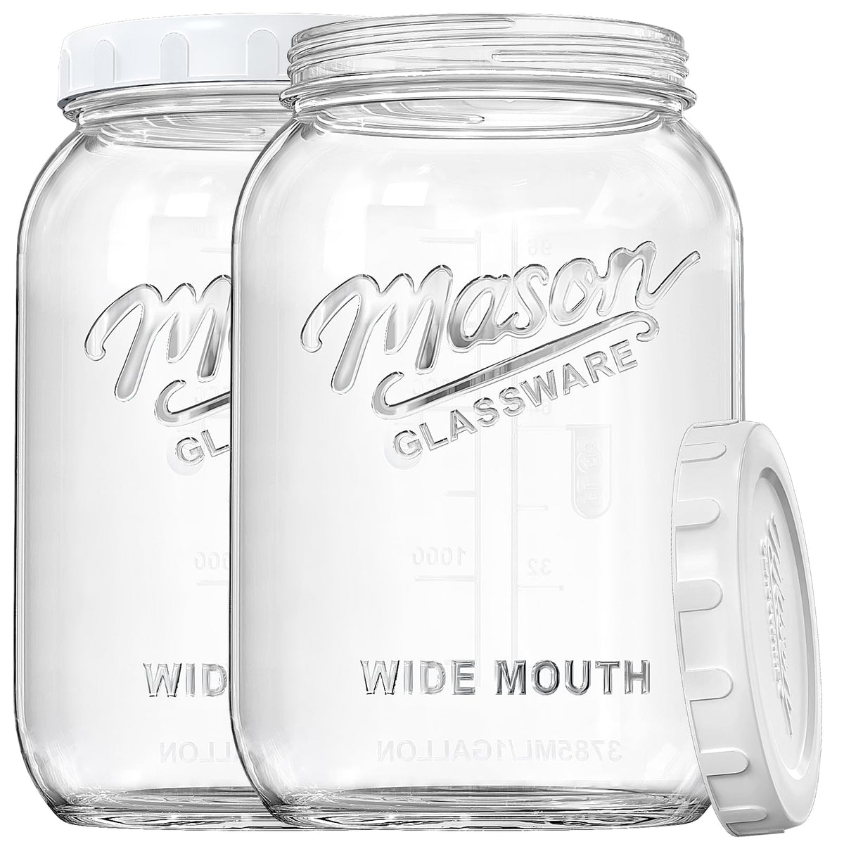 Dwbligt 2 pack wide mouth mason jars for easy pouring and batch storage.