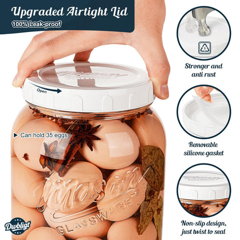 Dwbligt airtight lids with silicone ring ensure freshness and a reliable seal.