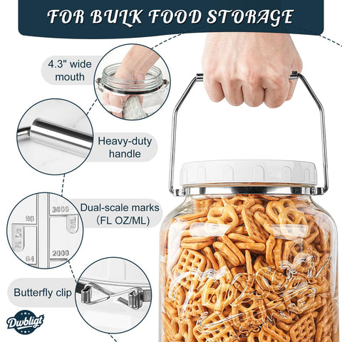 Dwbligt 1.5 gallon jars suitable for mead, beer, cider, and kombucha projects.