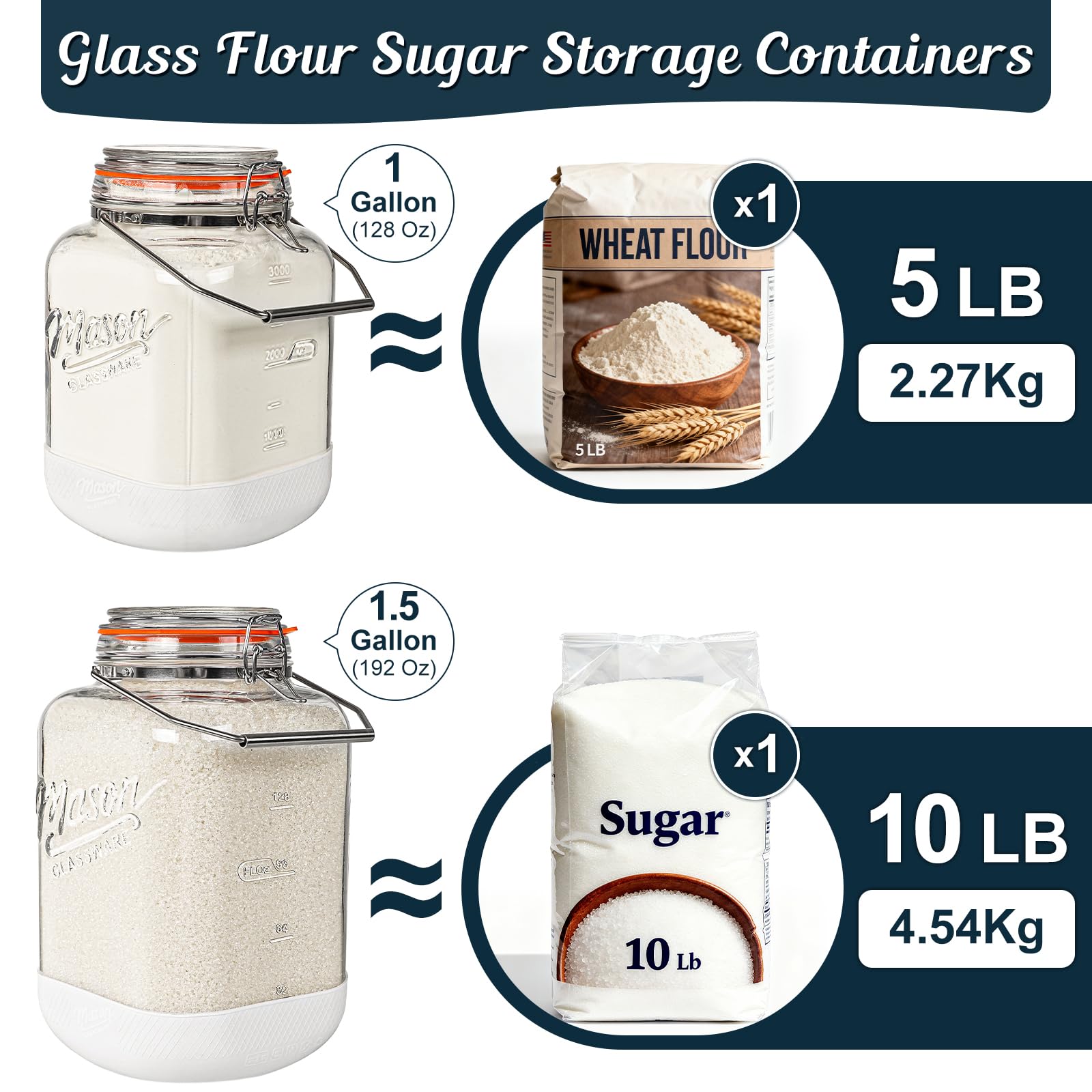 Dwbligt clear food safe glass shows contents at a glance.