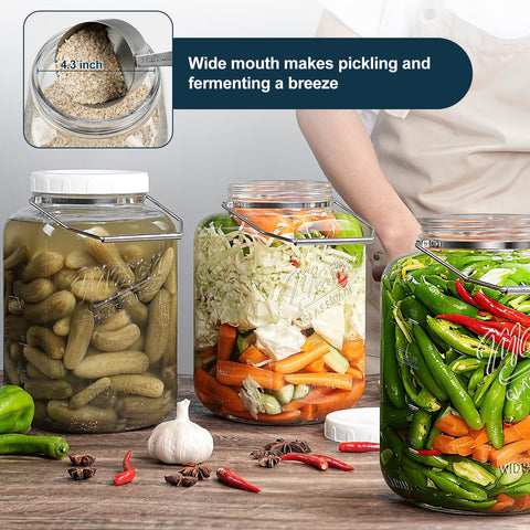 Dwbligt versatile jar for fermentation, pickling, cookies, pantry staples.