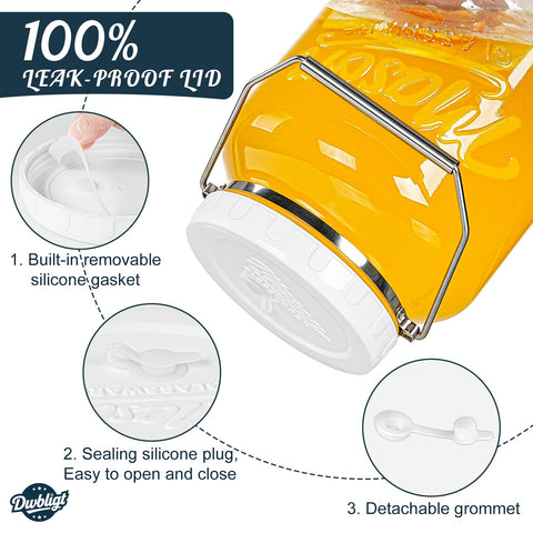 Dwbligt food-grade, BPA-free jar suitable for ferments and storage.