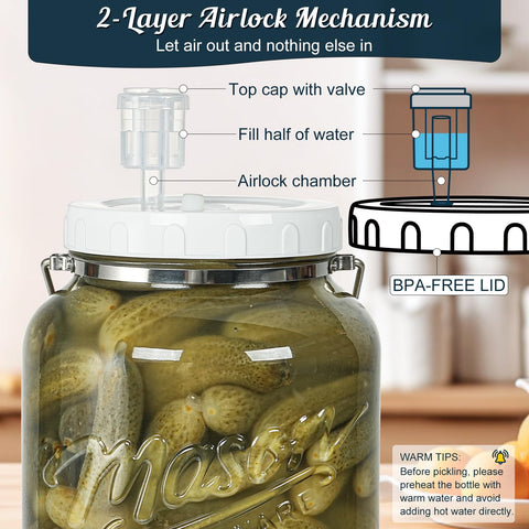 Dwbligt heavy-duty stainless steel handle for secure jar transport.