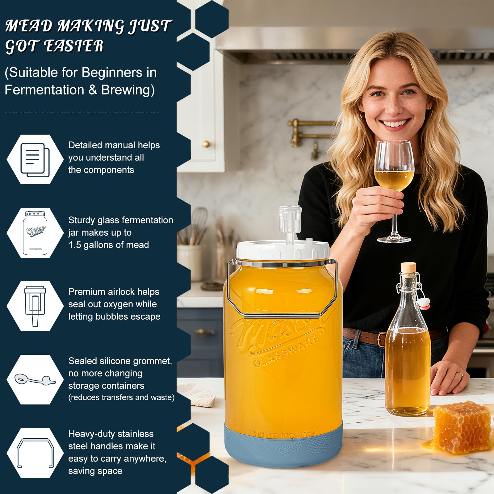 Dwbligt large-capacity jars ideal for pickling and sauerkraut batches.