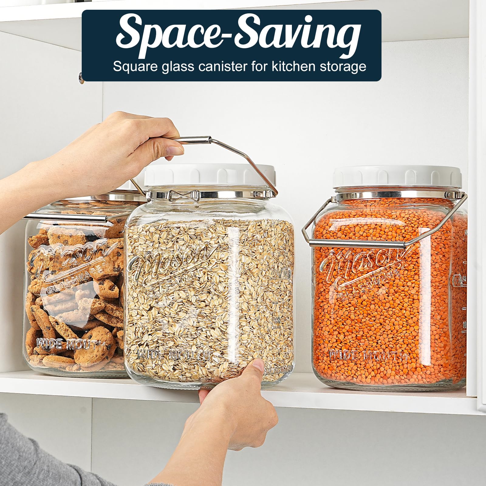 Dwbligt versatile jar suitable for fermentation and pantry storage.