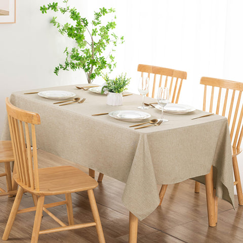 DWCN indoor-outdoor beige tablecloth versatile for parties cafes and picnics