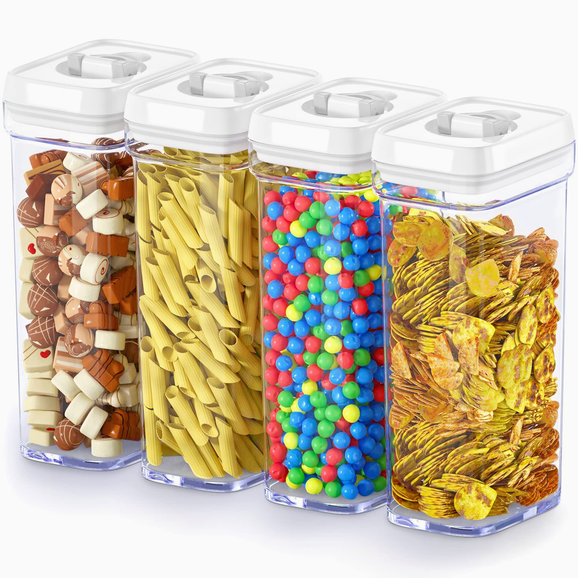 DWËLLZA KITCHEN airtight containers 4-piece set keeps flour fresh and visible