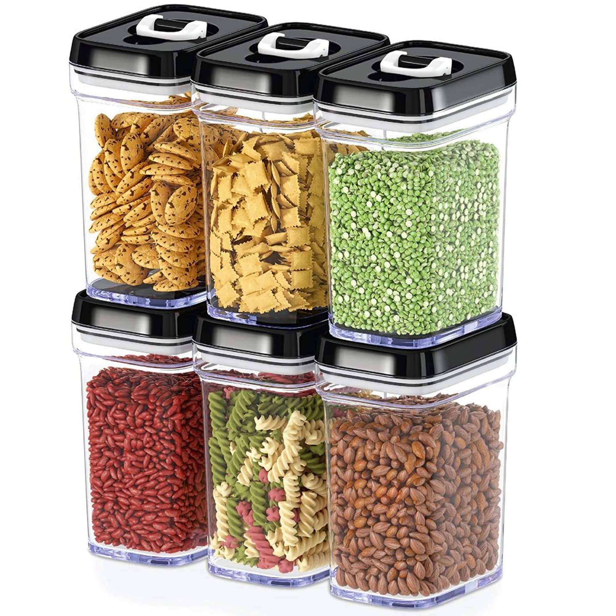 DWËLLZA KITCHEN airtight containers front view for easy pantry organization