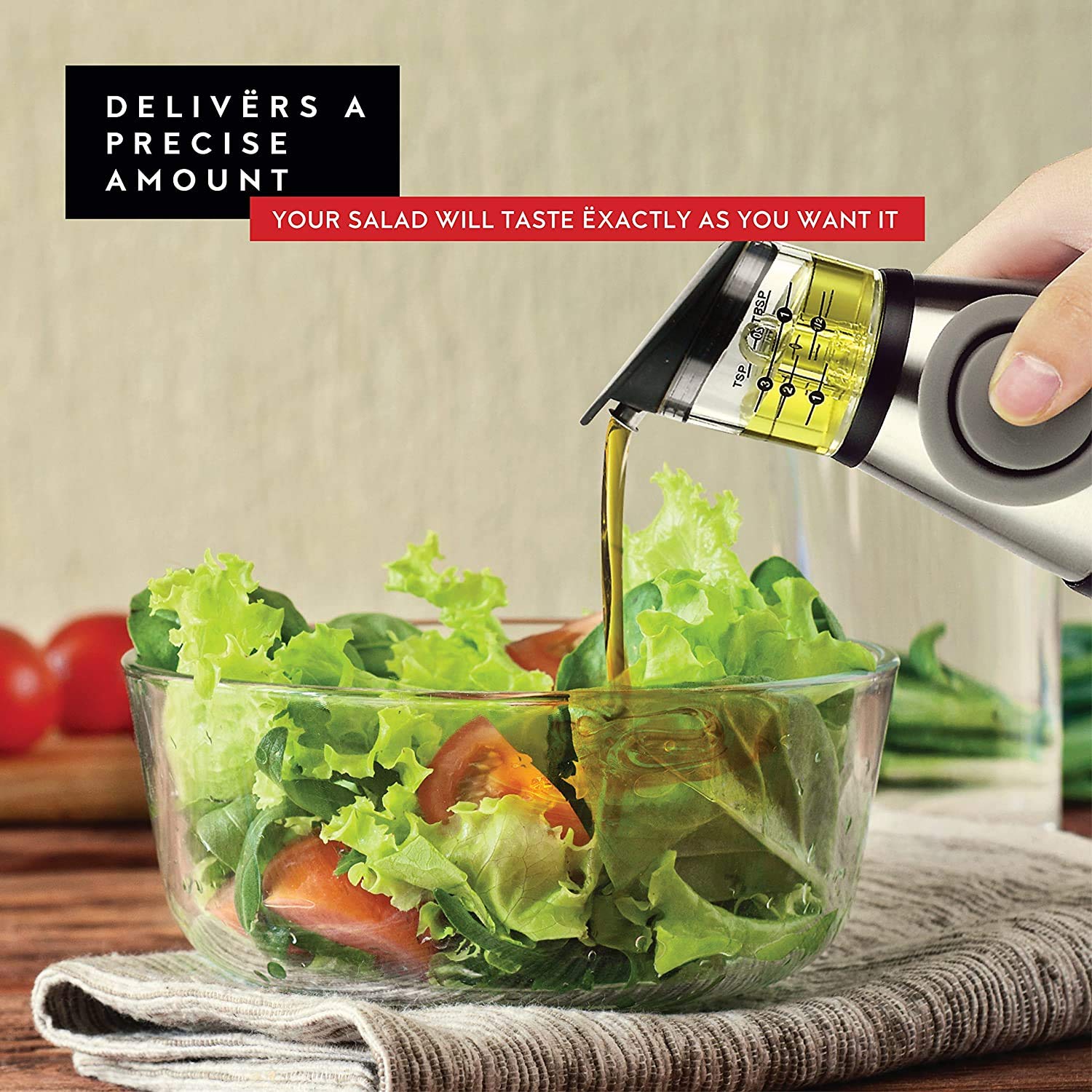 DWELLZA KITCHEN non-drip spout keeps surfaces clean during cooking