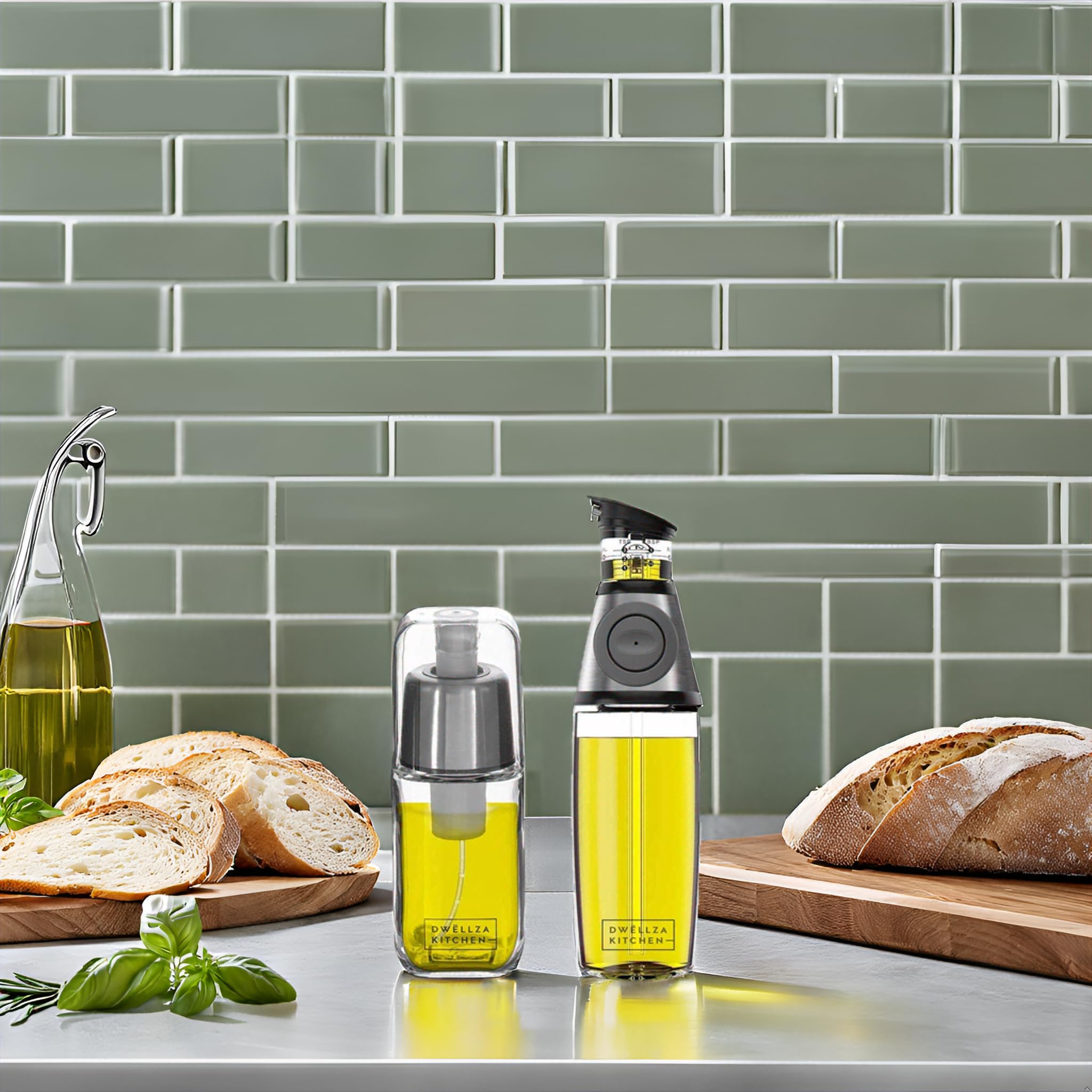 DWELLZA KITCHEN 6 oz spray bottle delivers delicate non-aerosol mist