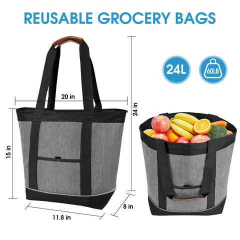 Dwscroad 30-cans capacity insulated bag, spacious for beverages and groceries