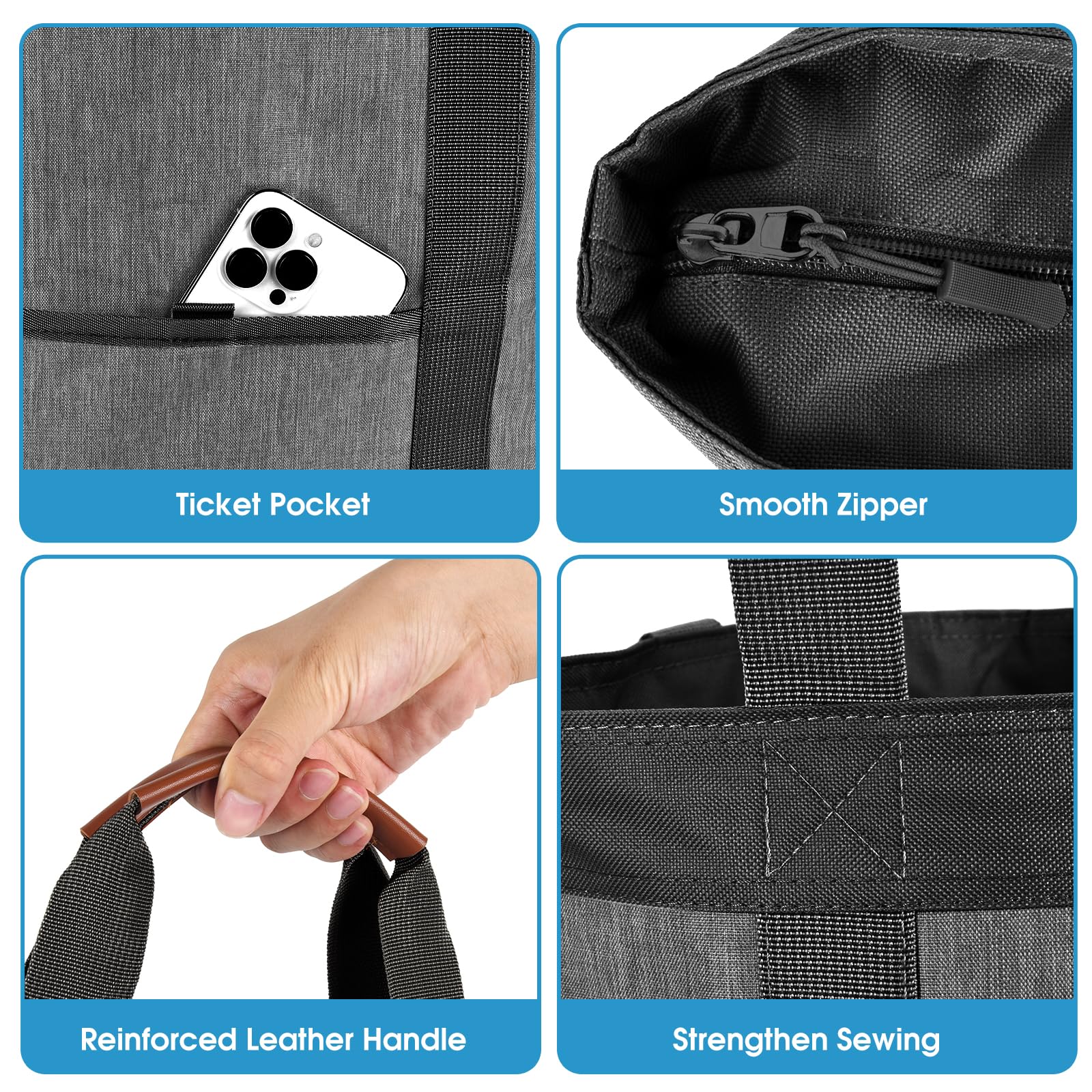 Dwscroad foldable portable grocery bag for easy storage and reuse
