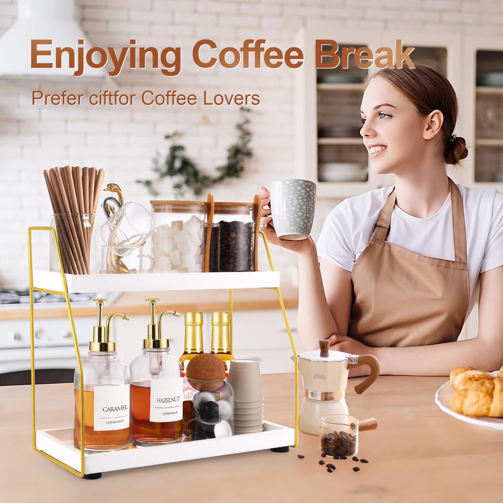 DWTS compact station for syrups and pantry essentials.