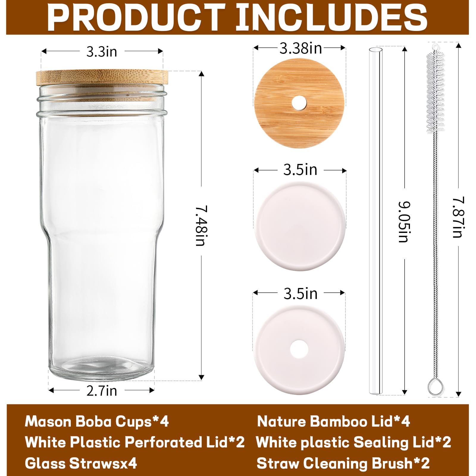 DWTS DANWEITESI glass straws set promoting safe, reusable sipping