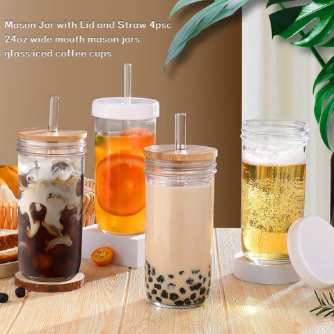 DWTS DANWEITESI glass straws for a plastic-free sipping experience.