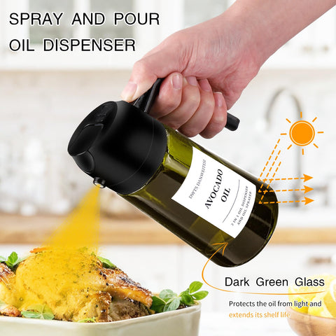 DWTS DANWEITESI oil sprayer in action for mist and pour.