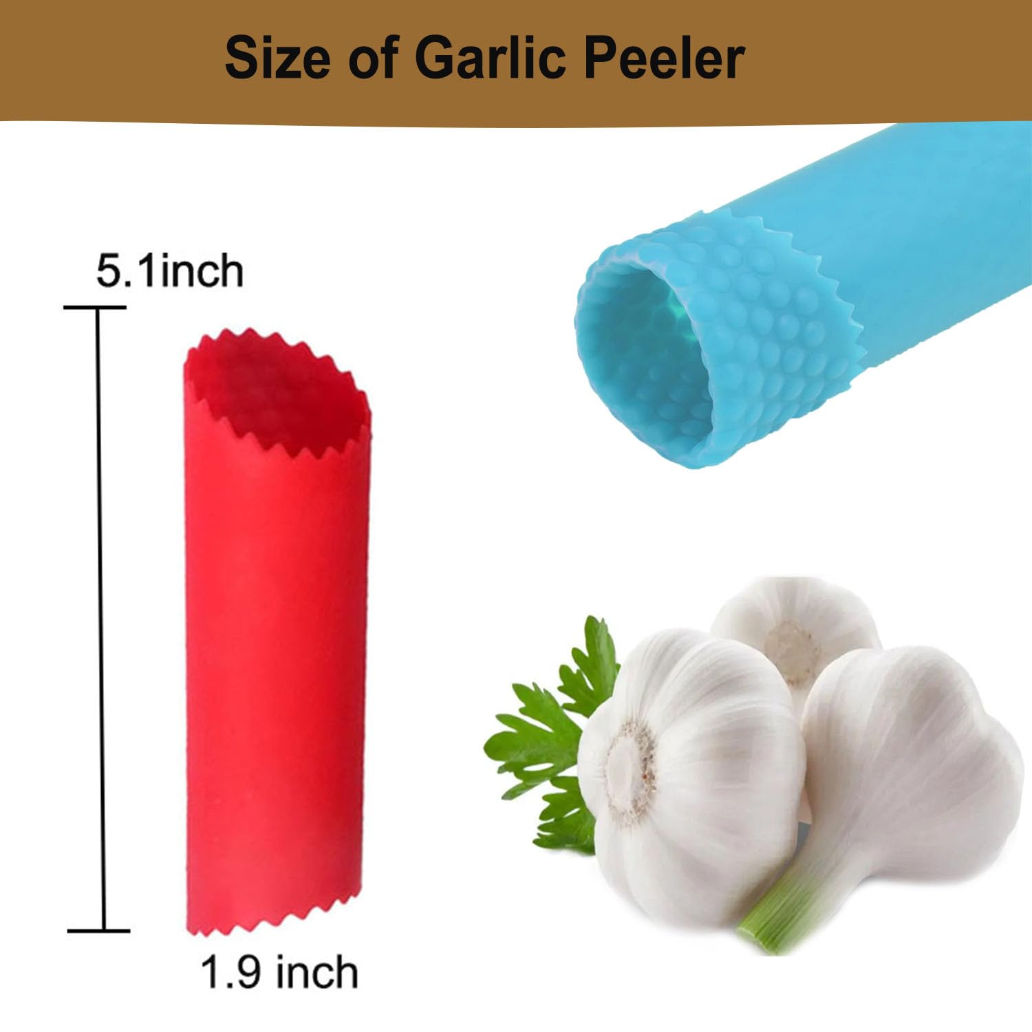 DXary garlic peeler roll in action showing peeling motion