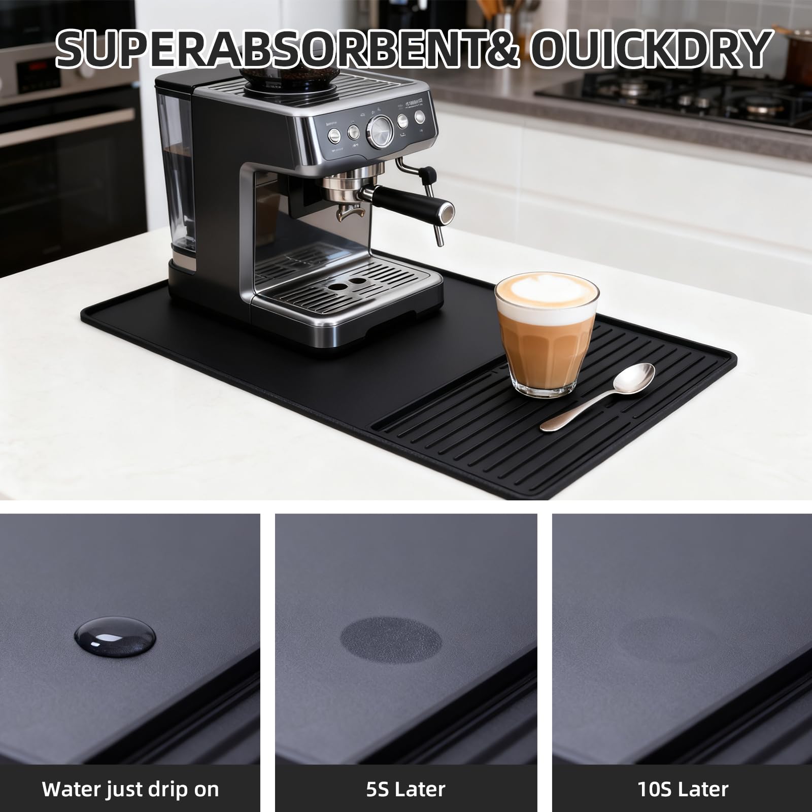 DXOKNQG silicone coffee mat noise dampening reduces vibrations during brewing