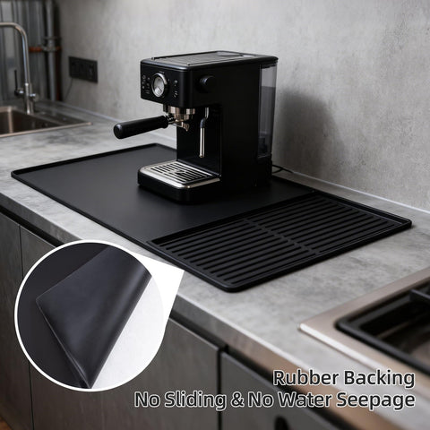 DXOKNQG silicone coffee mat non-slip top surface stabilizes mugs during prep
