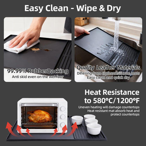 DXOKNQG silicone coffee mat versatile for kitchens, bars, sinks, and storage
