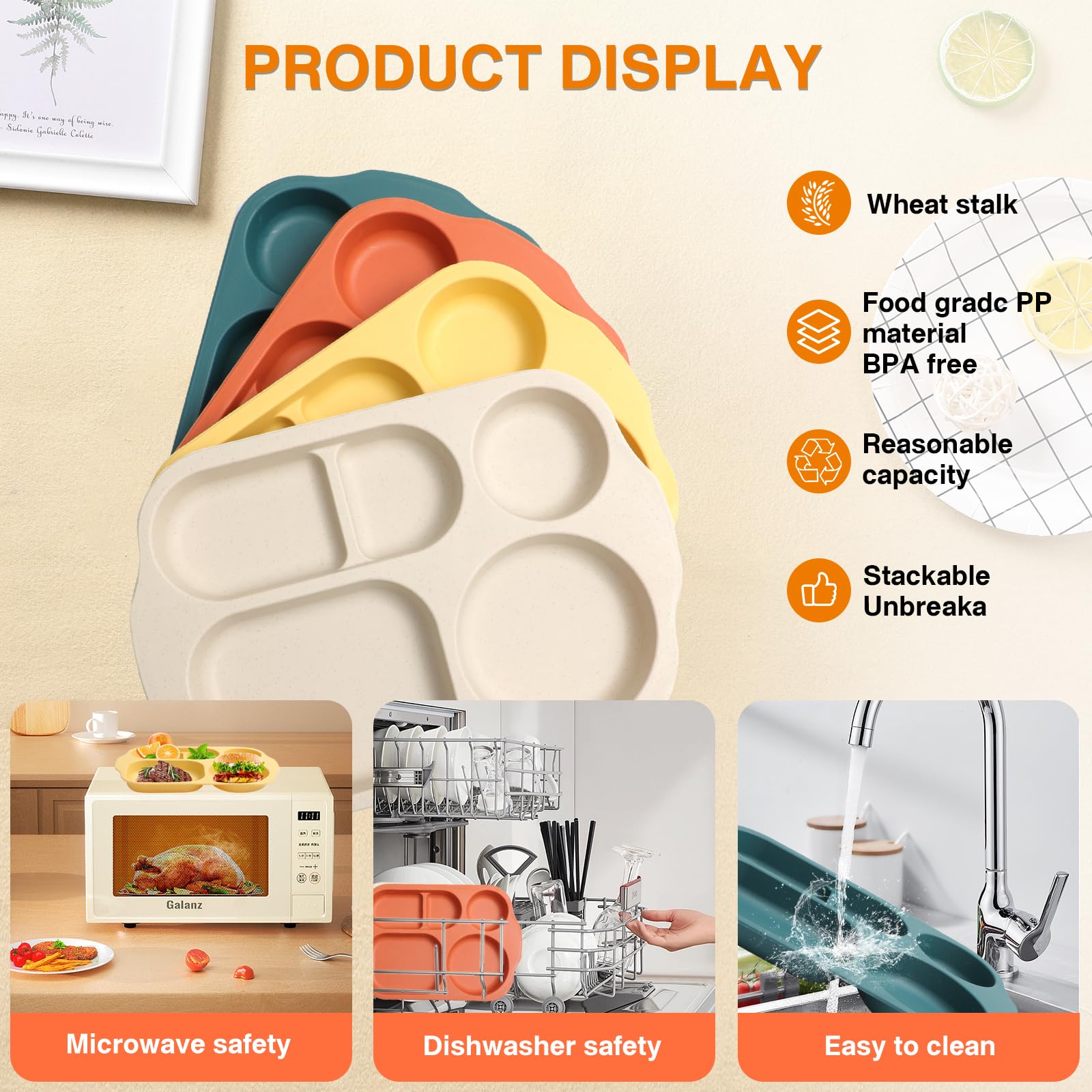 DYB DONGYONGBAO stackable 12-inch divider plate saves storage space